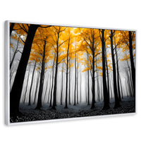 Cuadros Decorativos Canvas Revolution | Amarillo Silente | Rectangular | Portada | Marco Blanco