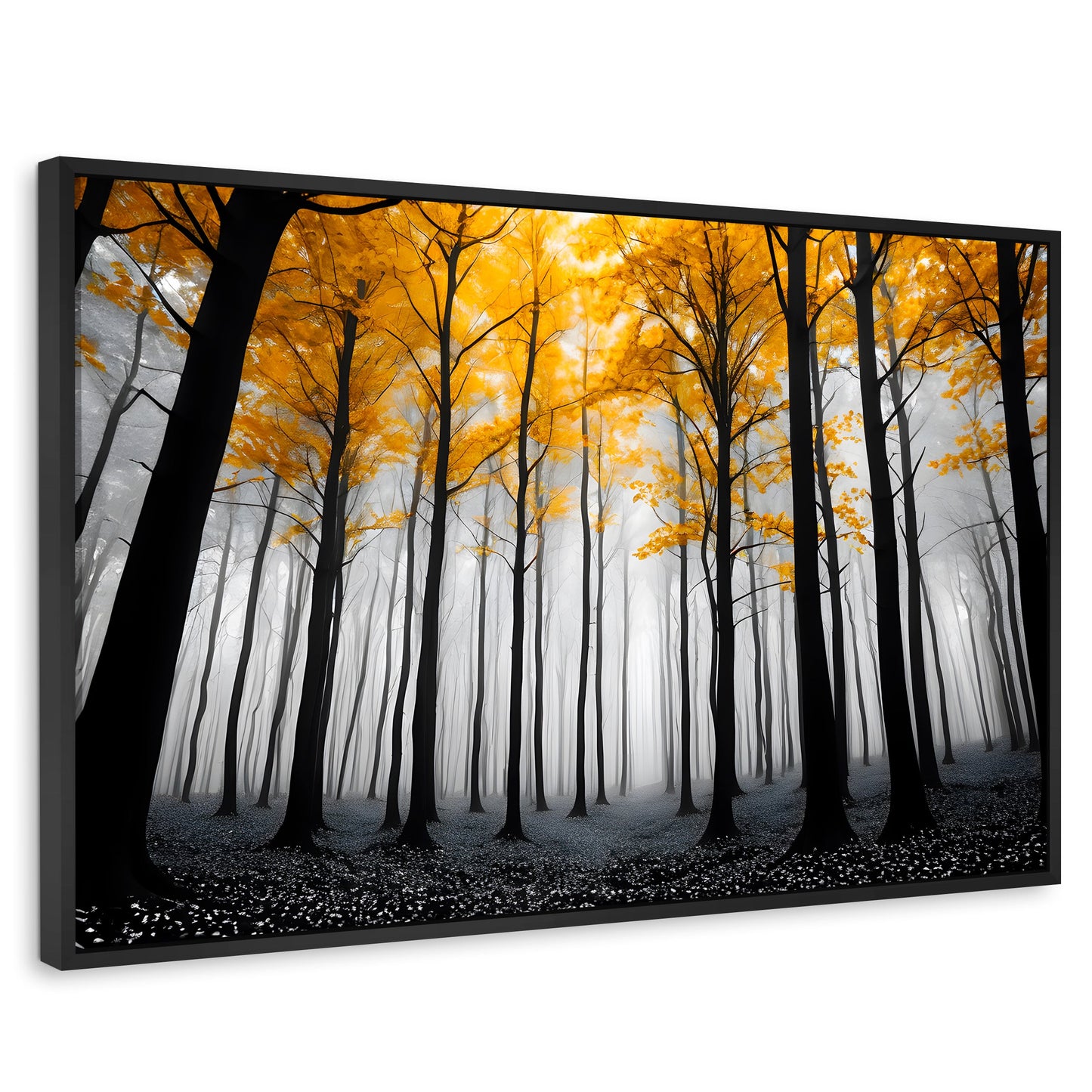 Cuadros Decorativos Canvas Revolution | Amarillo Silente | Rectangular | Portada | Marco Negro