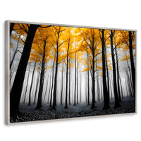 Cuadros Decorativos Canvas Revolution | Amarillo Silente | Rectangular | Portada | Marco Plateado