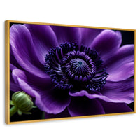 Cuadros Decorativos Canvas Revolution | Anemona Violeta | Rectangular | Portada | Marco Dorado