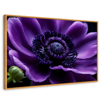 Cuadros Decorativos Canvas Revolution | Anemona Violeta | Rectangular | Portada | Marco Madera