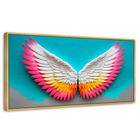Cuadros Decorativos Canvas Revolution | Angel Alas De Paz | Panoramico | Portada | Marco Madera