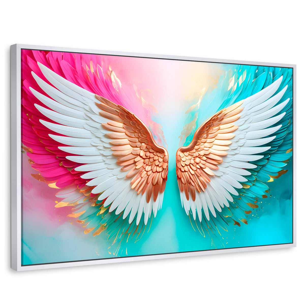 Cuadros Decorativos Canvas Revolution | Angel Espiritu Luz | Rectangular | Portada | Marco Blanco