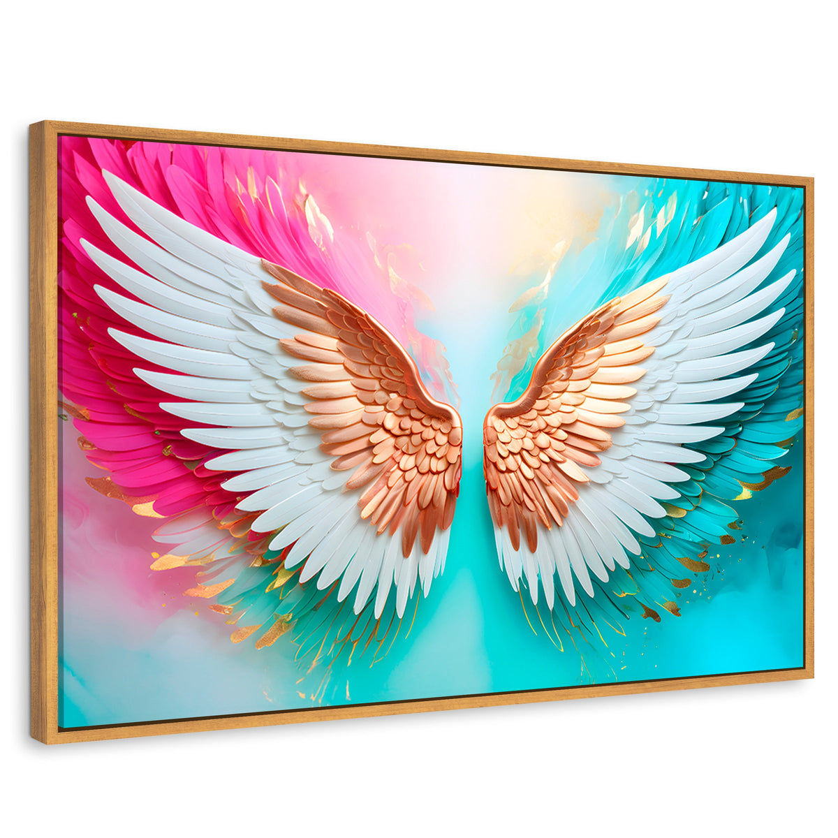 Cuadros Decorativos Canvas Revolution | Angel Espiritu Luz | Rectangular | Portada | Marco Madera