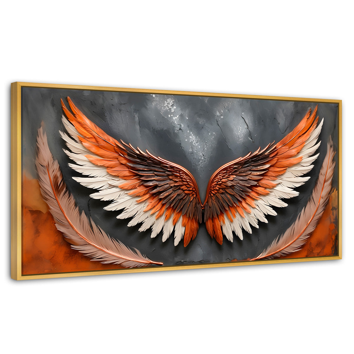 Cuadros Decorativos Canvas Revolution | Angel Luz Divina | Panoramico | Portada | Marco Madera