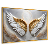 Cuadros Decorativos Canvas Revolution | Angel Luz Radiante | Rectangular | Portada | Marco Dorado