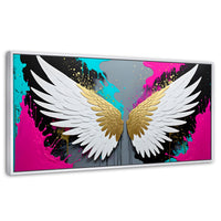 Cuadros Decorativos Canvas Revolution | Angel Protector | Panoramico | Portada | Marco Dorado