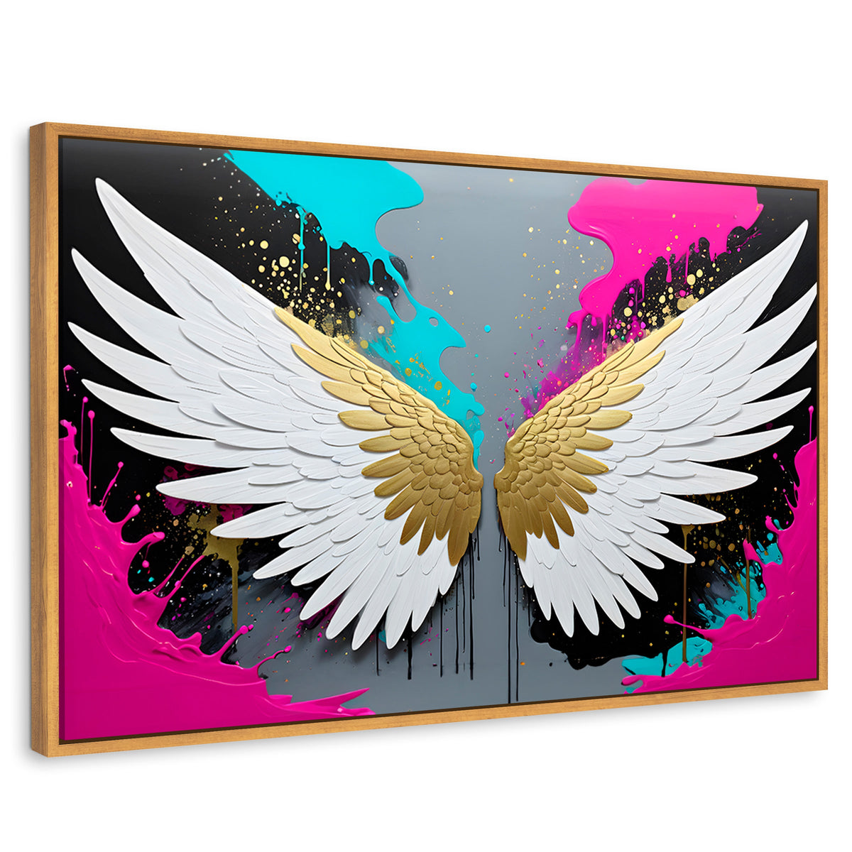 Cuadros Decorativos Canvas Revolution | Angel Protector | Rectangular | Portada | Marco Madera