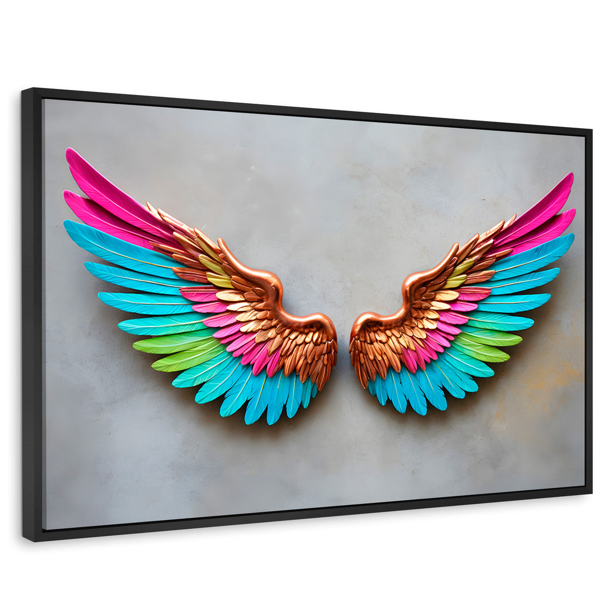 Cuadros Decorativos Canvas Revolution | Angel Resplandor | Rectangular | Portada | Marco Negro