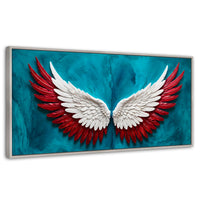 Cuadros Decorativos Canvas Revolution | Angel Vuelo Puro | Panoramico | Portada | Marco Blanco
