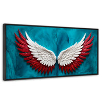 Cuadros Decorativos Canvas Revolution | Angel Vuelo Puro | Panoramico | Portada | Marco Plateado