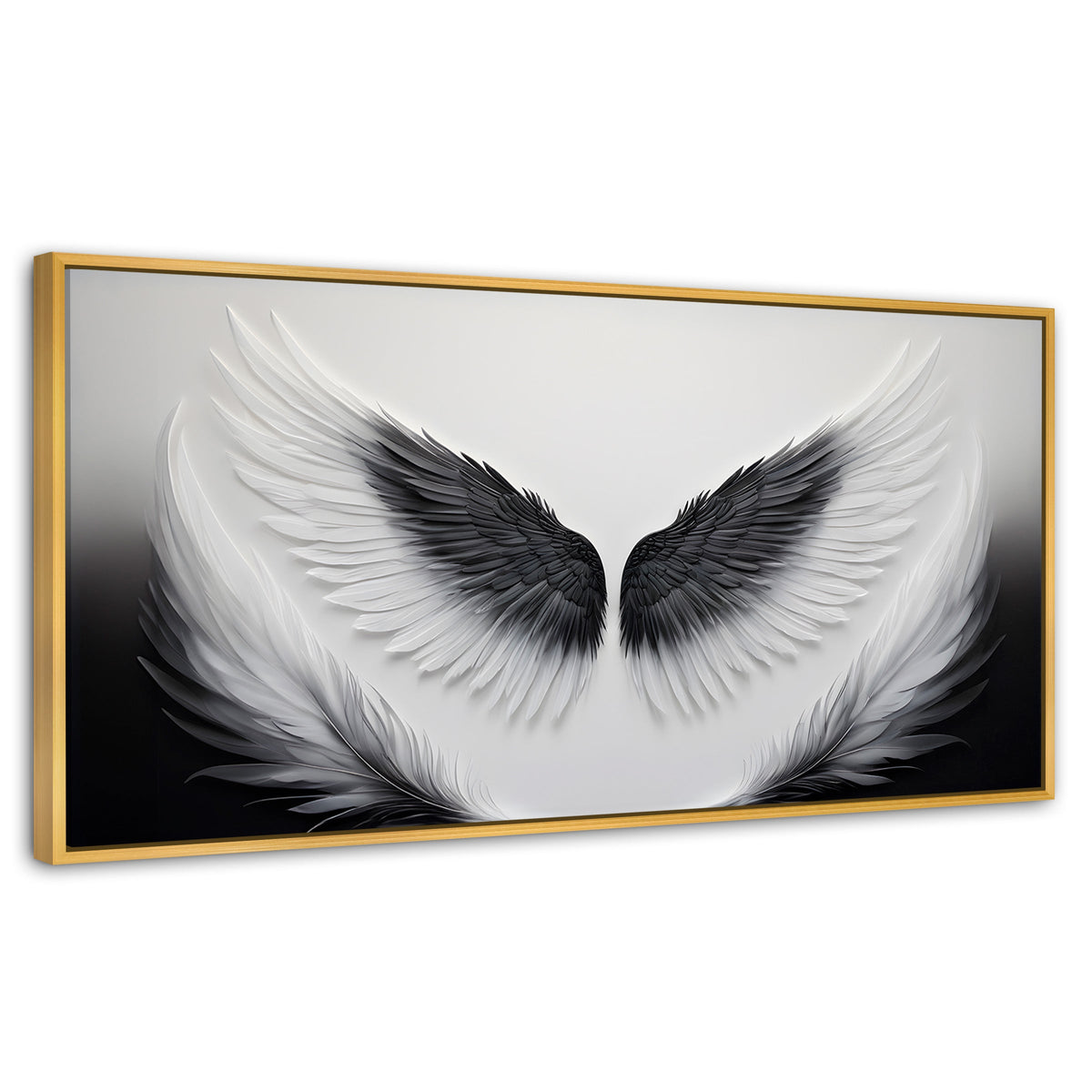 Cuadros Decorativos Canvas Revolution | Angel Vuelo Sagrado | Panoramico | Portada | Marco Madera