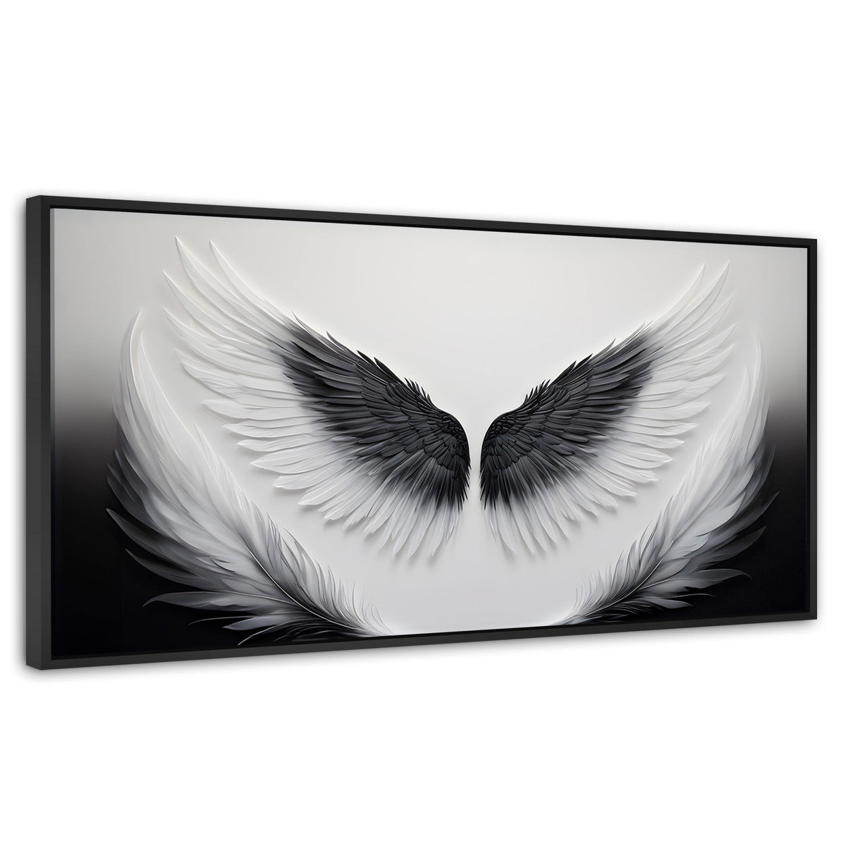 Cuadros Decorativos Canvas Revolution | Angel Vuelo Sagrado | Panoramico | Portada | Marco Plateado