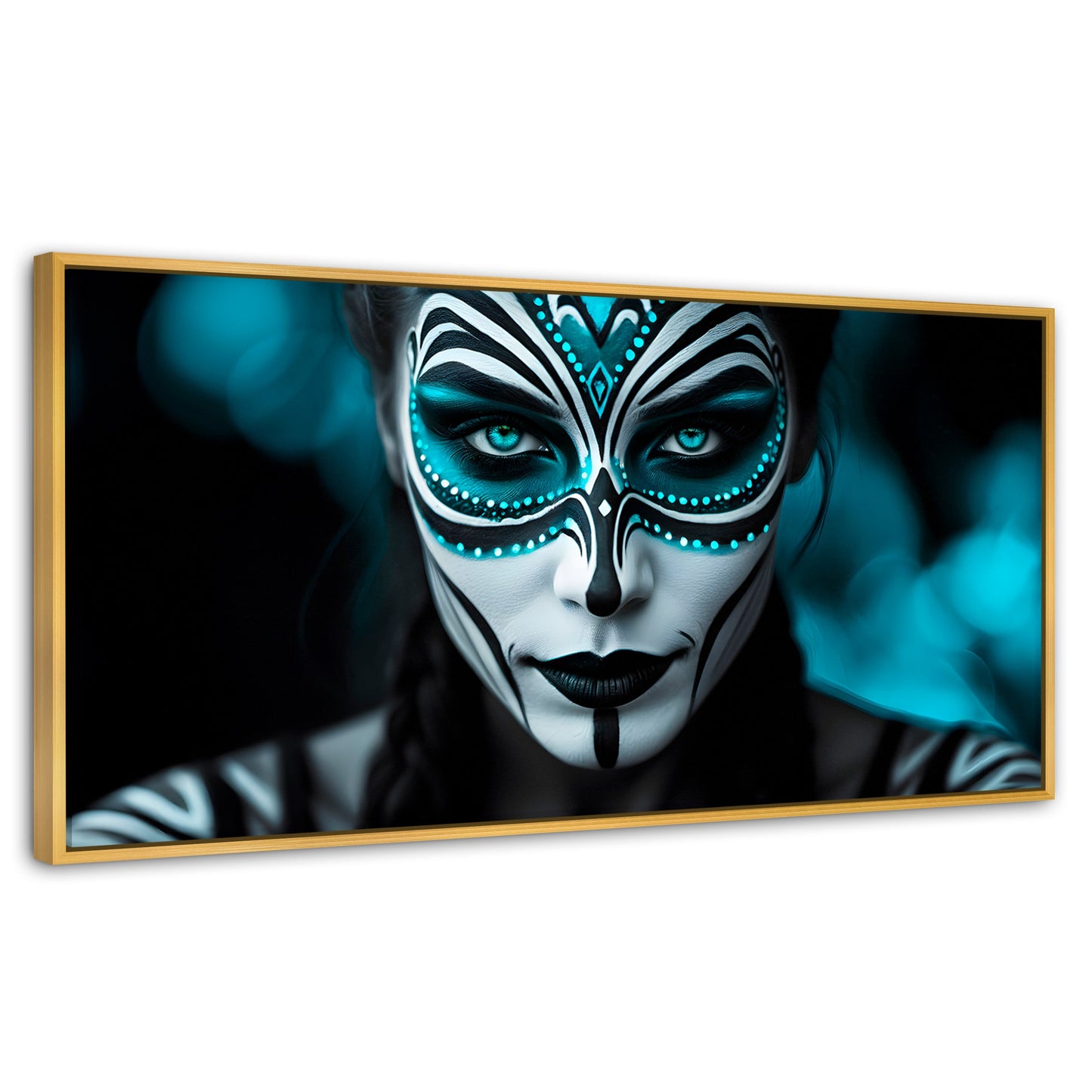 Cuadros Decorativos Canvas Revolution | Aqua En El Rostro | Panoramico | Portada | Marco Madera