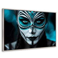 Cuadros Decorativos Canvas Revolution | Aqua En El Rostro | Rectangular | Portada | Marco Plateado