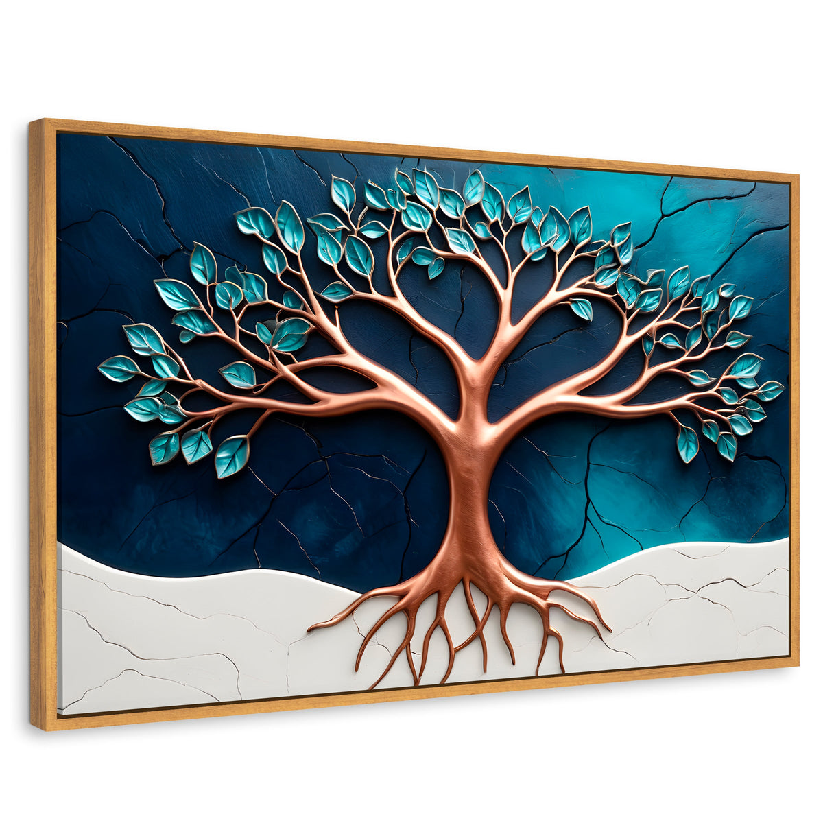 Cuadros Decorativos Canvas Revolution | Arbol Luminoso | Rectangular | Portada | Marco Madera