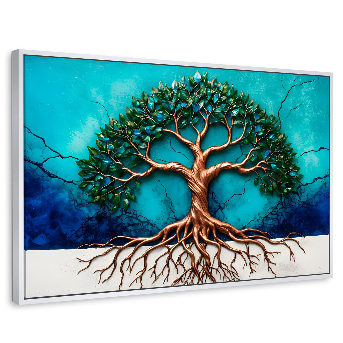 Cuadros Decorativos Canvas Revolution | Arbol Vida Energia | Rectangular | Portada | Marco Blanco