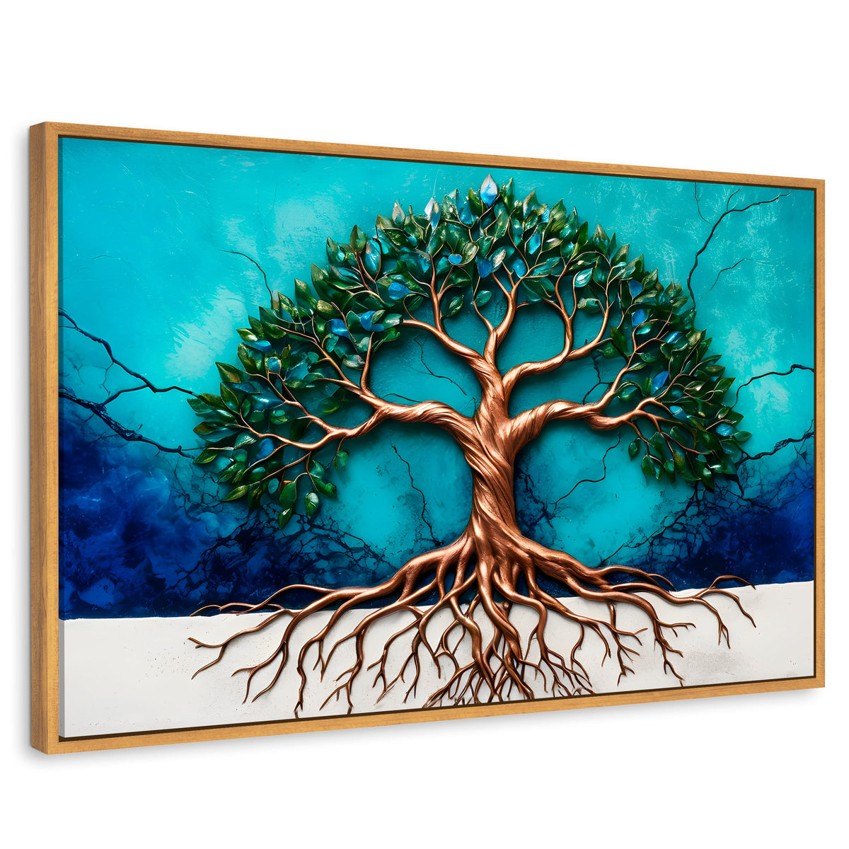 Cuadros Decorativos Canvas Revolution | Arbol Vida Energia | Rectangular | Portada | Marco Madera
