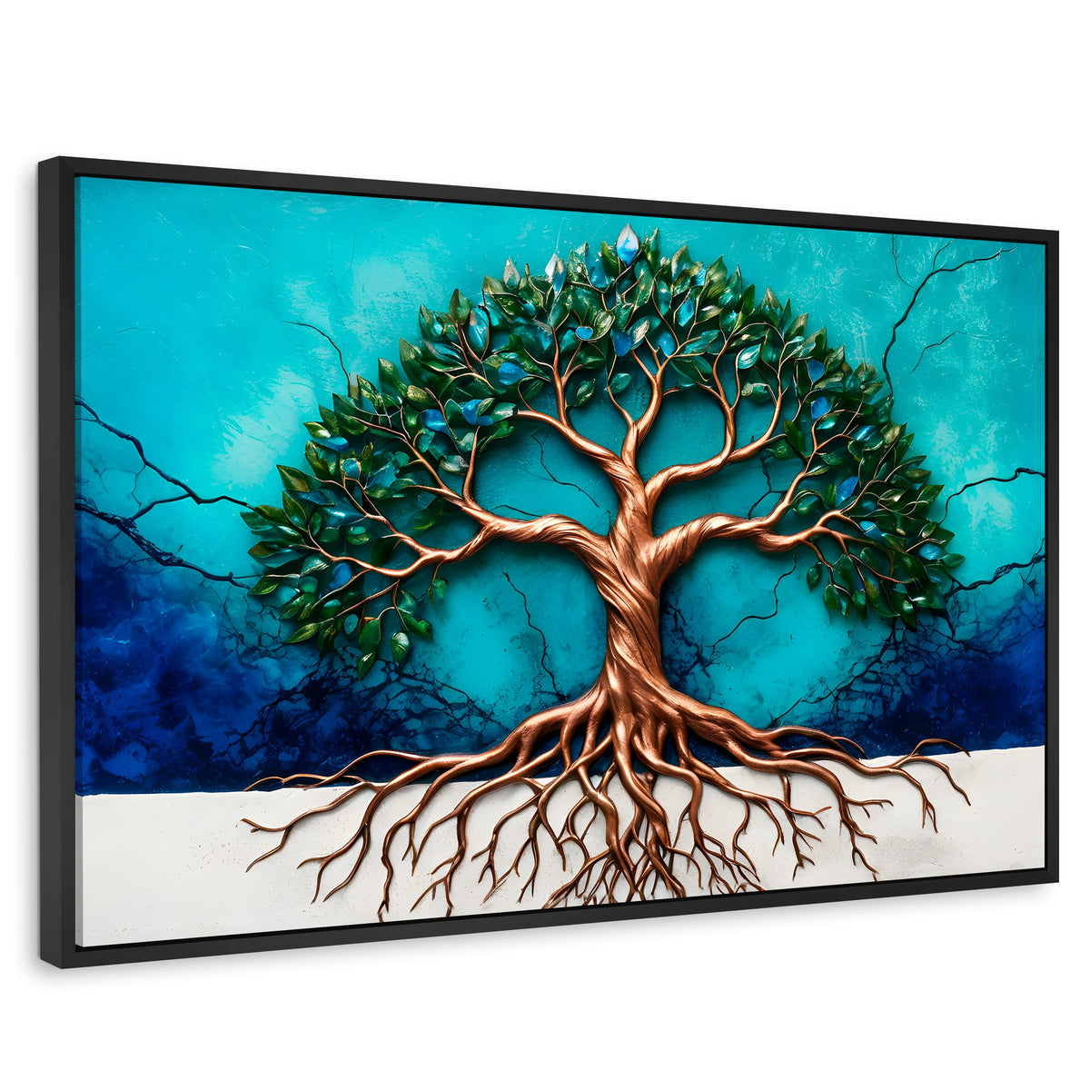 Cuadros Decorativos Canvas Revolution | Arbol Vida Energia | Rectangular | Portada | Marco Negro