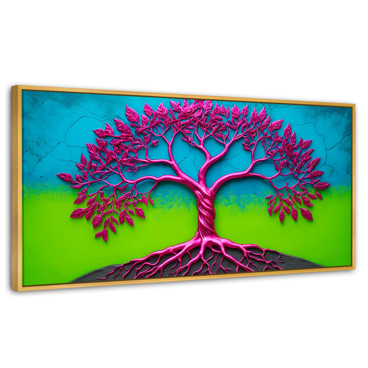 Cuadros Decorativos Canvas Revolution | Arbol Vida Mistico | Panoramico | Portada | Marco Madera