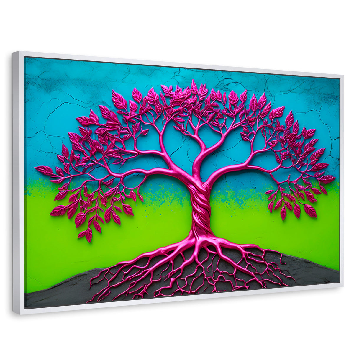 Cuadros Decorativos Canvas Revolution | Arbol Vida Mistico | Rectangular | Portada | Marco Blanco