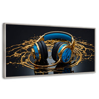 Cuadros Decorativos Canvas Revolution | Armonia Electronica | Panoramico | Portada | Marco Blanco