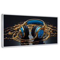 Cuadros Decorativos Canvas Revolution | Armonia Electronica | Panoramico | Portada | Marco Dorado
