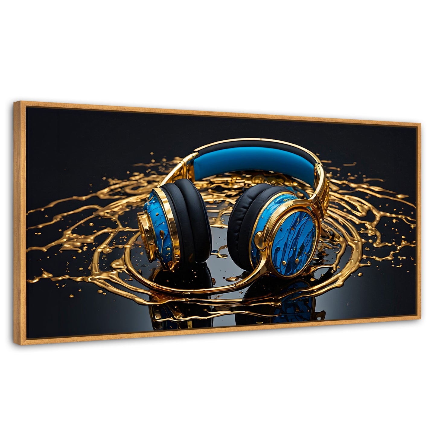 Cuadros Decorativos Canvas Revolution | Armonia Electronica | Panoramico | Portada | Marco Negro