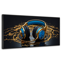 Cuadros Decorativos Canvas Revolution | Armonia Electronica | Panoramico | Portada | Marco Plateado