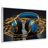 Cuadros Decorativos Canvas Revolution | Armonia Electronica | Rectangular | Portada | Marco Blanco