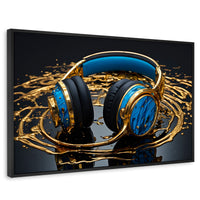 Cuadros Decorativos Canvas Revolution | Armonia Electronica | Rectangular | Portada | Marco Negro
