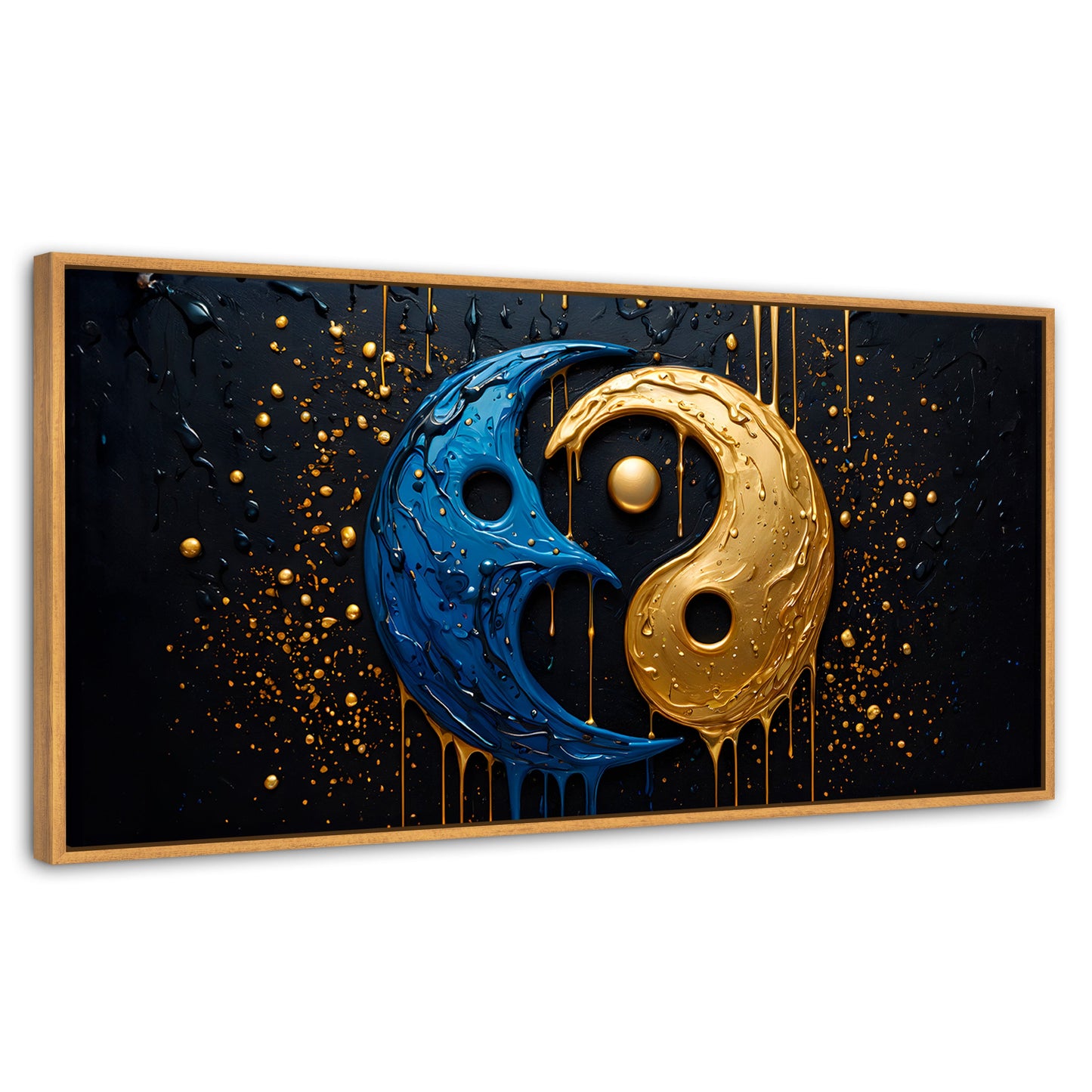 Cuadros Decorativos Canvas Revolution | Armonia Yin Yang | Panoramico | Portada | Marco Negro