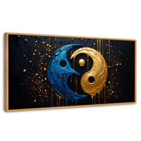 Cuadros Decorativos Canvas Revolution | Armonia Yin Yang | Panoramico | Portada | Marco Negro