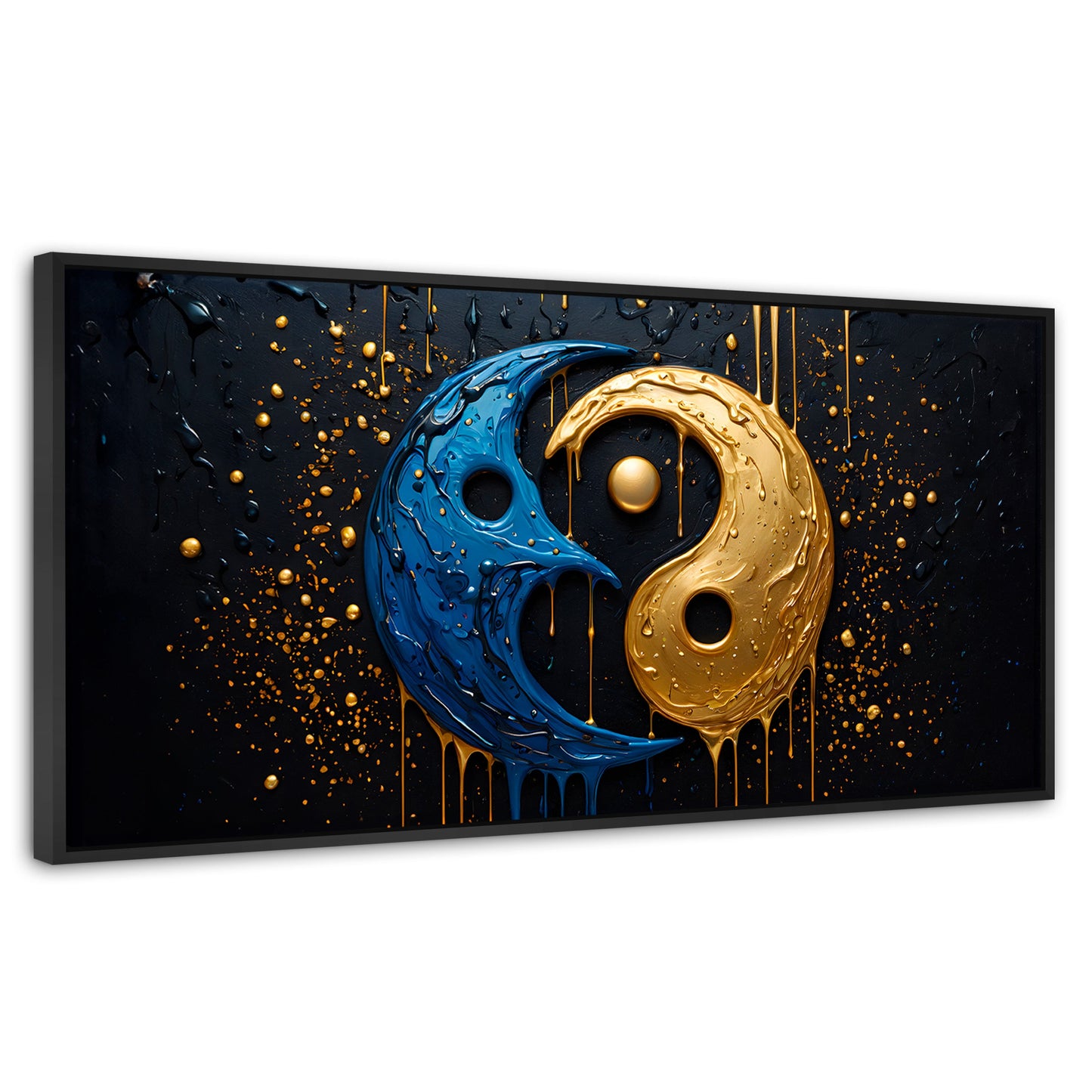 Cuadros Decorativos Canvas Revolution | Armonia Yin Yang | Panoramico | Portada | Marco Plateado