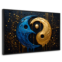 Cuadros Decorativos Canvas Revolution | Armonia Yin Yang | Rectangular | Portada | Marco Negro