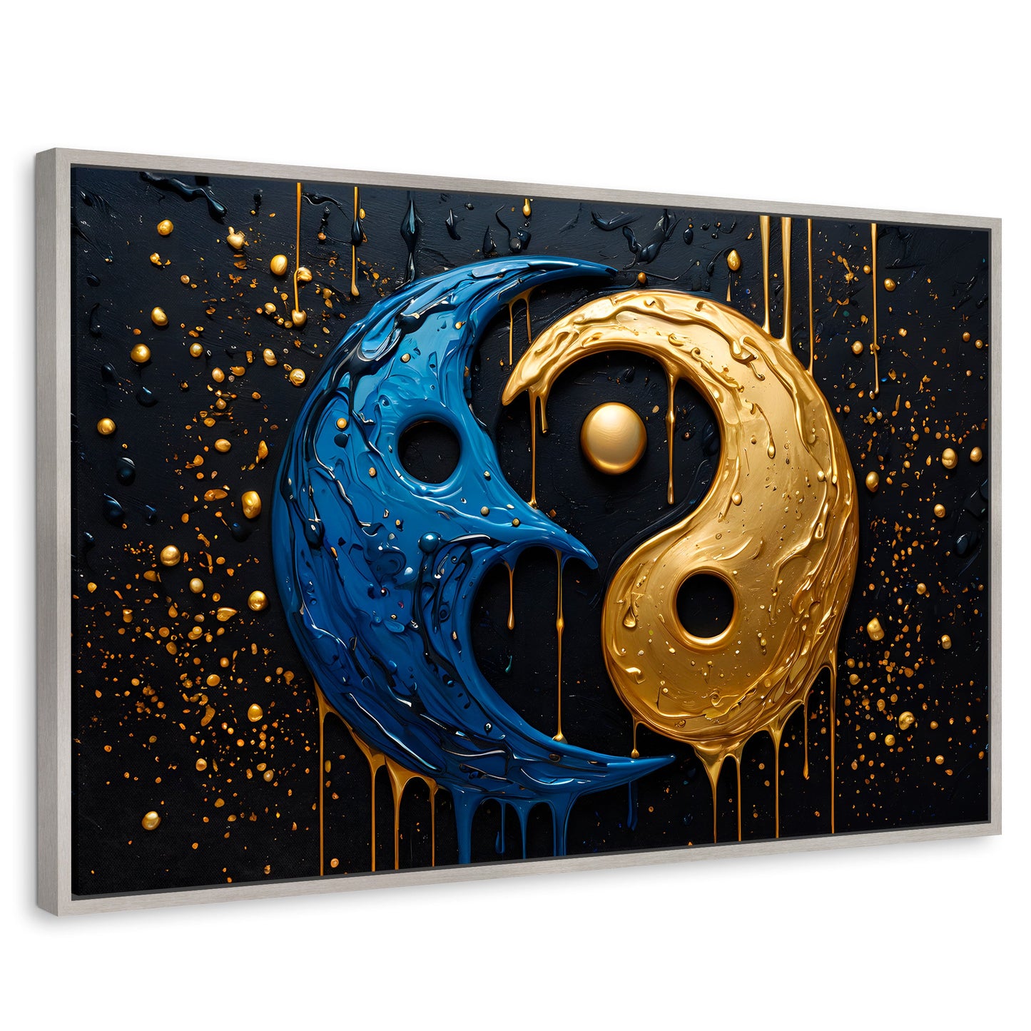 Cuadros Decorativos Canvas Revolution | Armonia Yin Yang | Rectangular | Portada | Marco Plateado