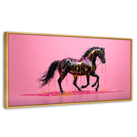 Cuadros Decorativos Canvas Revolution | Arte Equino Moderno | Panoramico | Portada | Marco Madera
