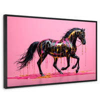 Cuadros Decorativos Canvas Revolution | Arte Equino Moderno | Rectangular | Portada | Marco Negro