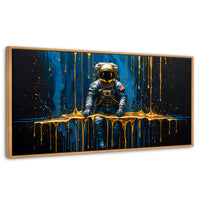 Cuadros Decorativos Canvas Revolution | Astronauta Dorado | Panoramico | Portada