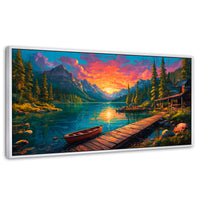 Cuadros Decorativos Canvas Revolution | Atardecer Brillante | Panoramico | Portada