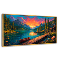 Cuadros Decorativos Canvas Revolution | Atardecer Brillante | Panoramico | Portada