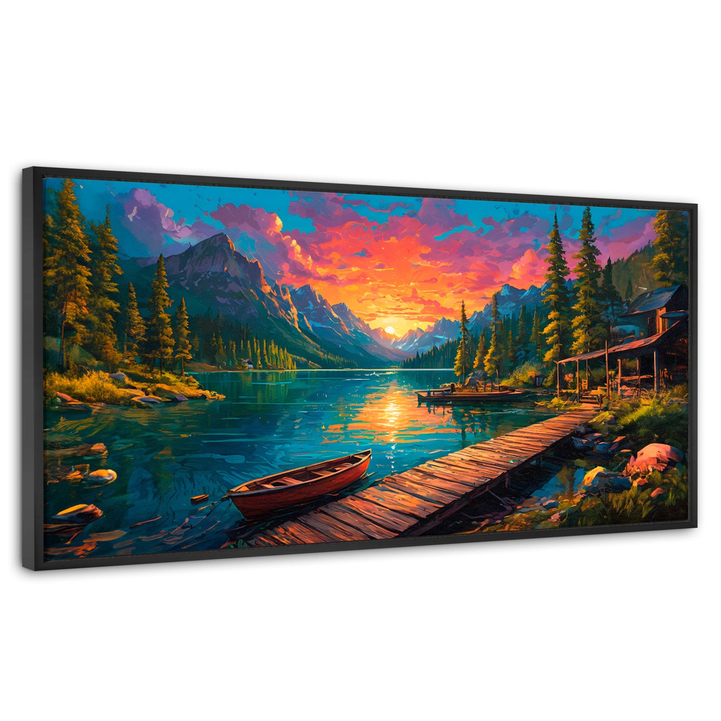 Cuadros Decorativos Canvas Revolution | Atardecer Brillante | Panoramico | Portada