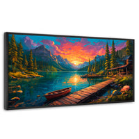 Cuadros Decorativos Canvas Revolution | Atardecer Brillante | Panoramico | Portada