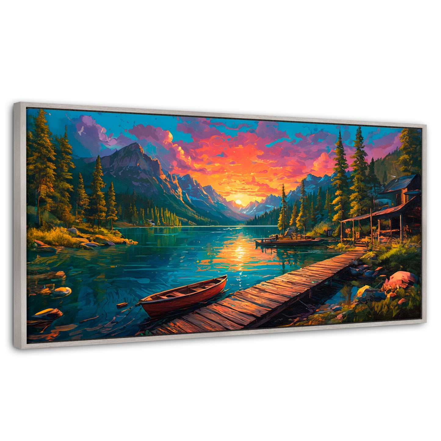 Cuadros Decorativos Canvas Revolution | Atardecer Brillante | Panoramico | Portada