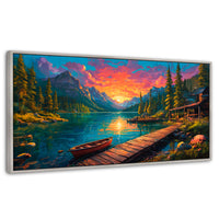 Cuadros Decorativos Canvas Revolution | Atardecer Brillante | Panoramico | Portada