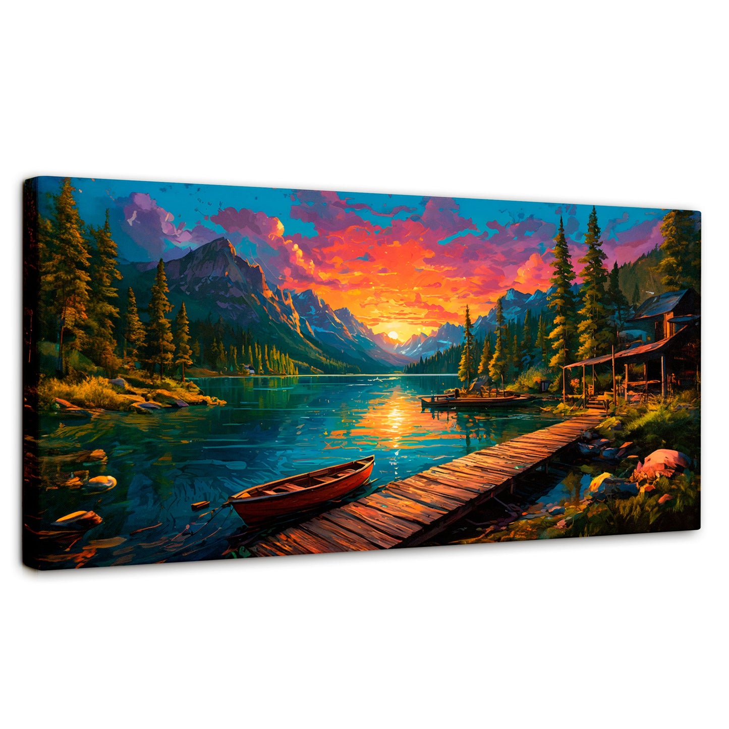 Cuadros Decorativos Canvas Revolution | Atardecer Brillante | Panoramico | Portada