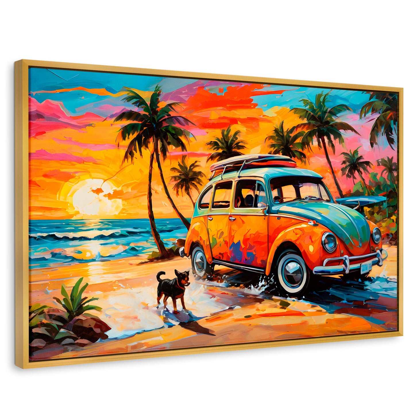 Cuadros Decorativos Canvas Revolution | Atardecer Fiel | Rectangular | Portada | Marco Dorado