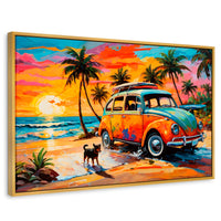 Cuadros Decorativos Canvas Revolution | Atardecer Fiel | Rectangular | Portada | Marco Dorado