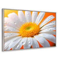 Cuadros Decorativos Canvas Revolution | Aura De Margarita | Rectangular | Portada | Marco Plateado
