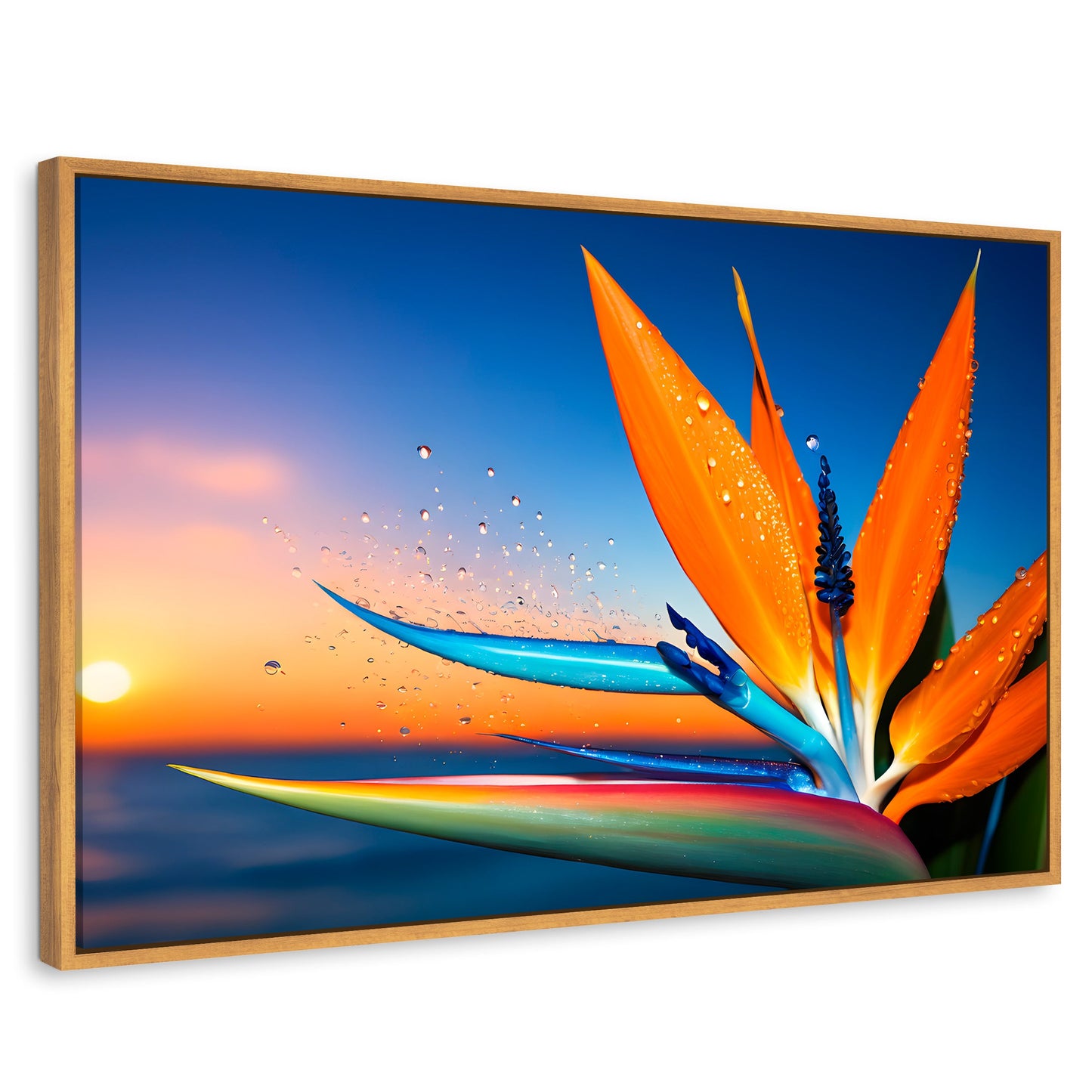 Cuadros Decorativos Canvas Revolution | Ave De Paraiso Vivo | Rectangular | Portada | Marco Madera